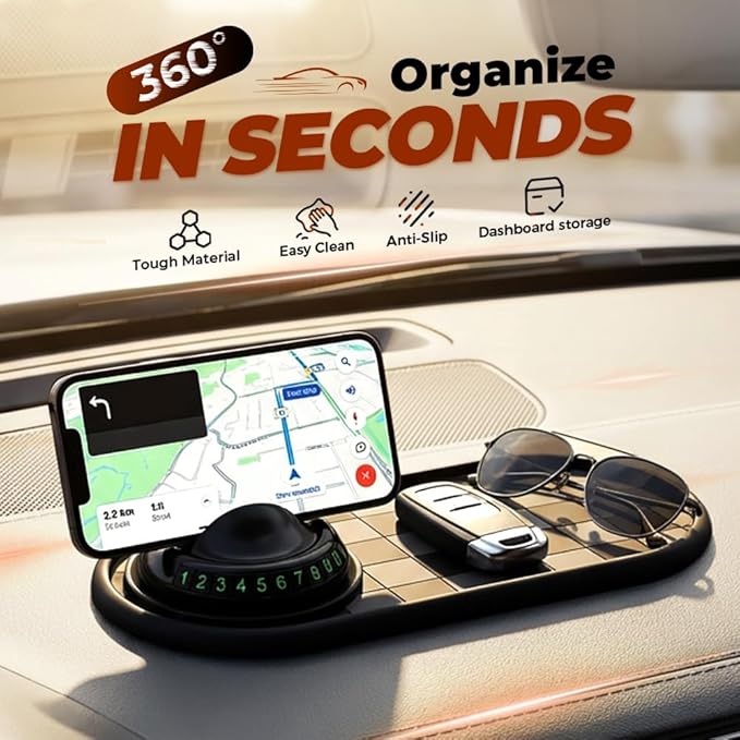 Mobile Phone Bracket Anti-Slip Mat, Multifunction Car Dashboard Mat