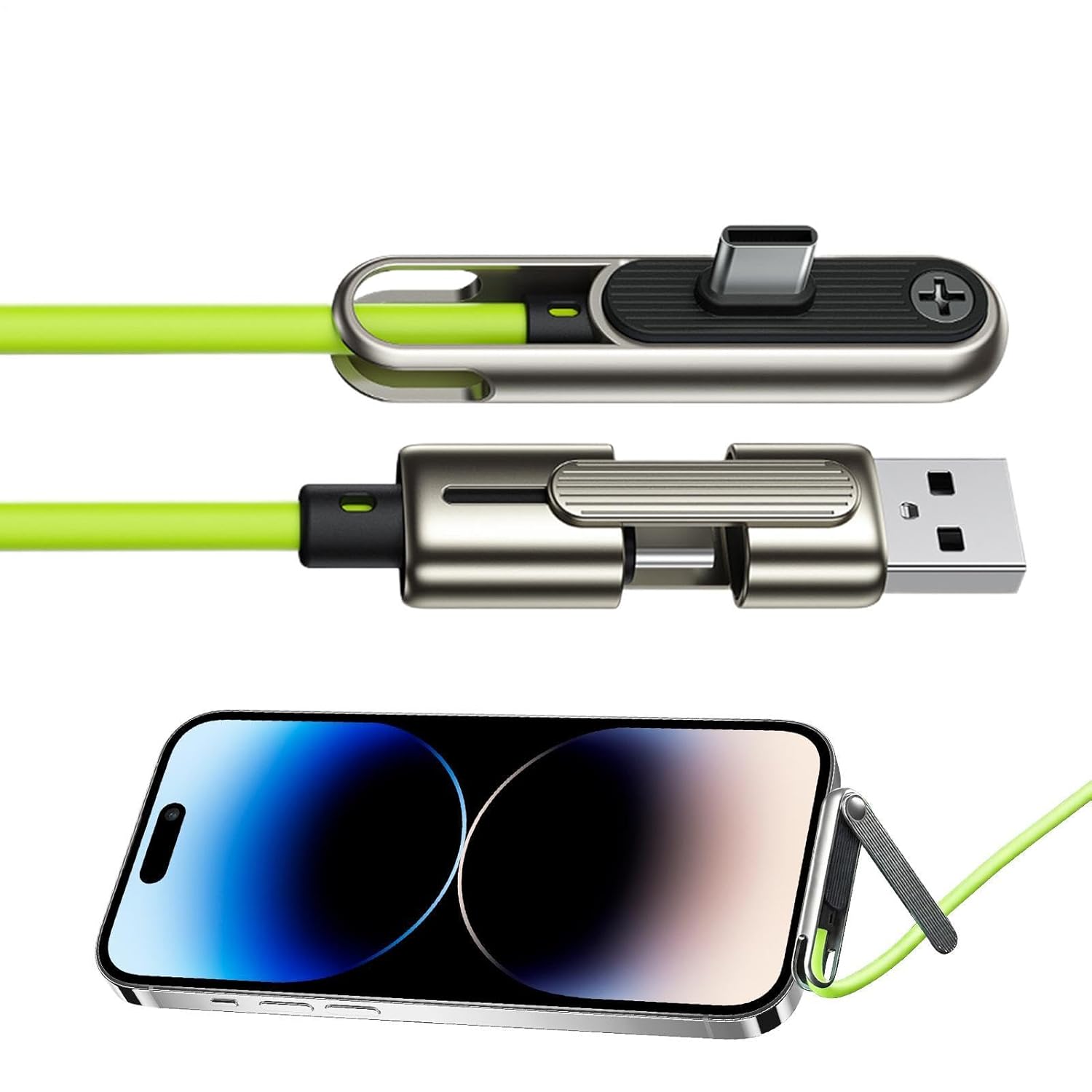 Sideways Phone Charger - 240W Foldable Fast Charging Sideways Cord
