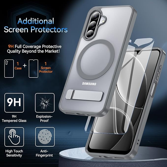 OWKEY for Samsung Galaxy A17 5G Case with Stand, Magnetic Shockproof