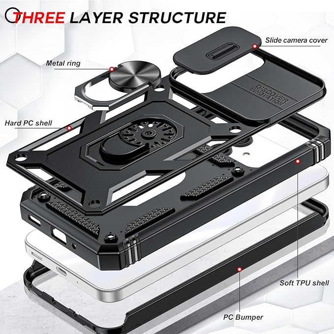 A17/A16-5G Phone Case: Samsung A17 Case with Screen Protector [2 Packs]