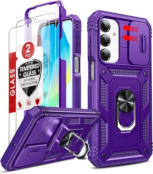 A17/A16-5G Phone Case: Samsung A17 Case with Screen Protector [2 Packs]