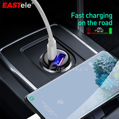 Car charger dual slots USB and  C type