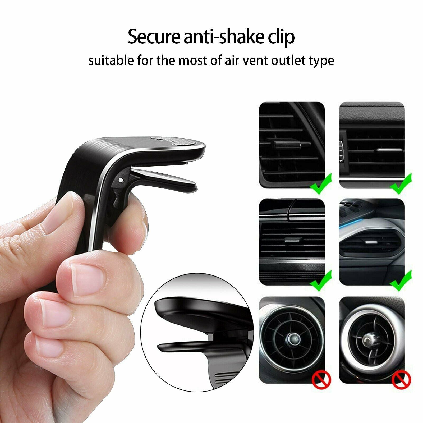 Car holder magnetic air vent