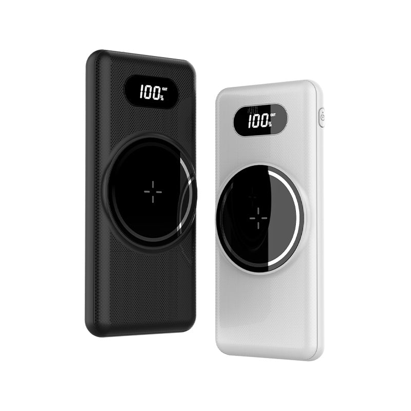Power bank magnetic wireless 5,000MAH  with type C slot and USB slot