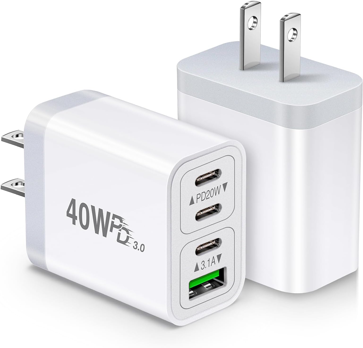 Type C 2 slots and USB 2 slots Adopter 38w