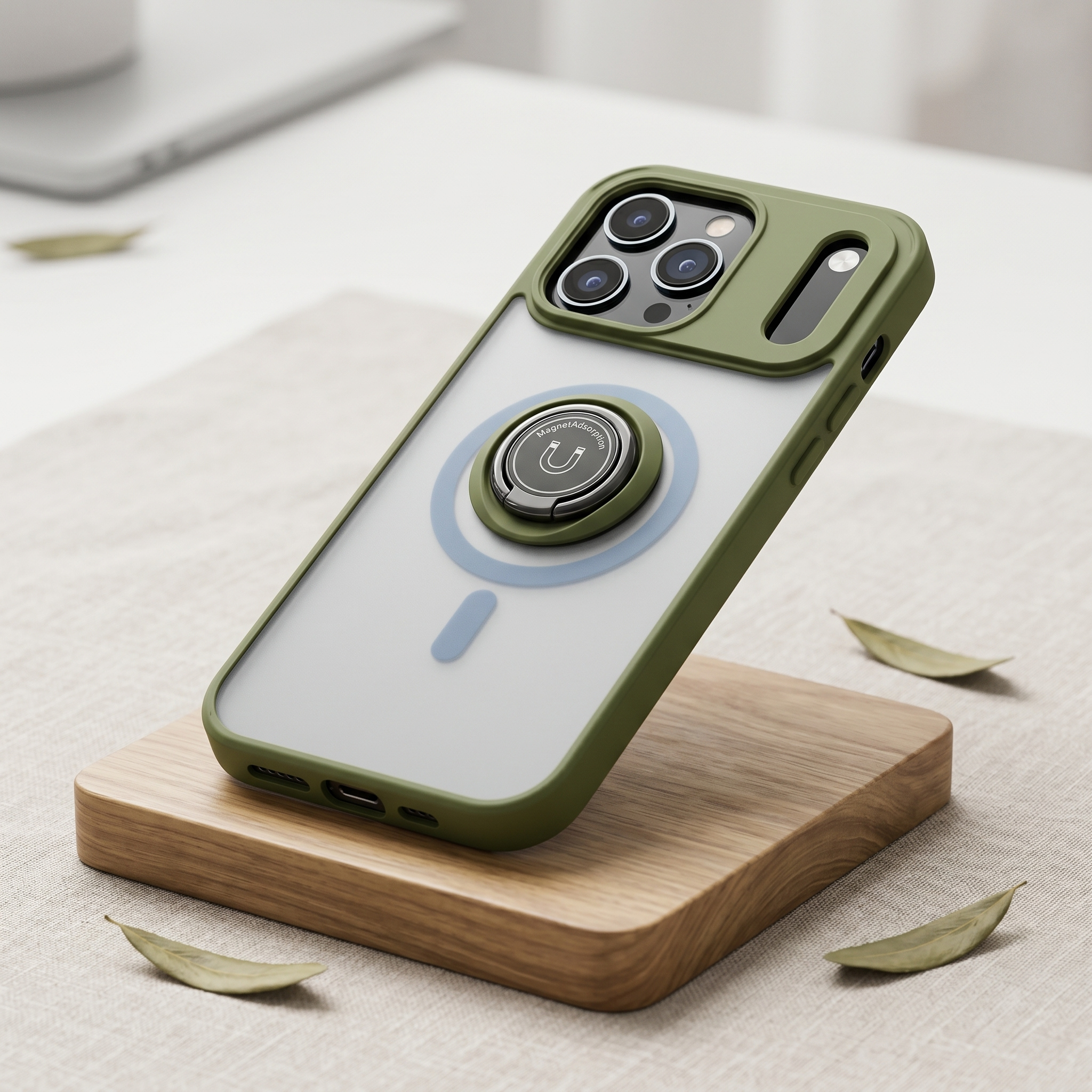 Ring case with magnetic holder