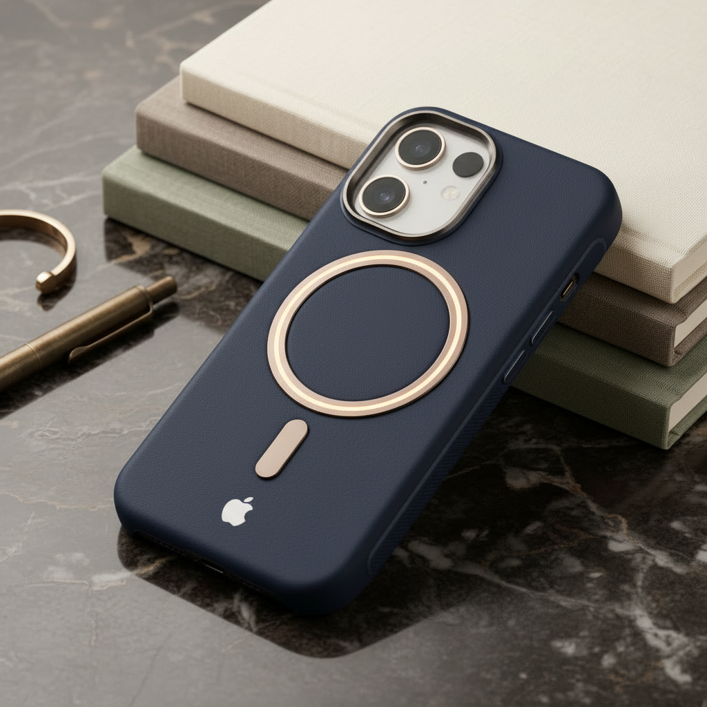 MagSafe-compatible leather phone case for iphone