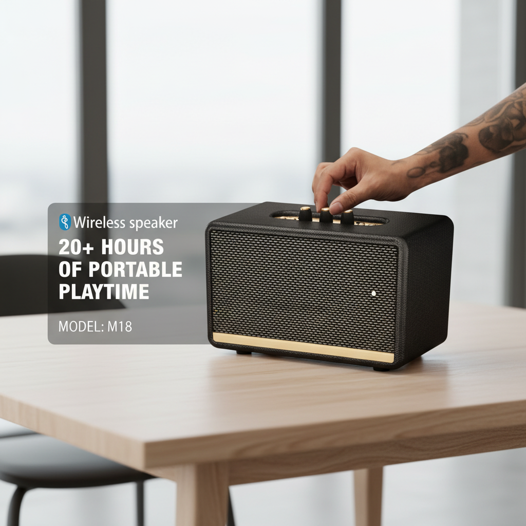 M18 Vintage-Style High-Performance Wireless Speaker