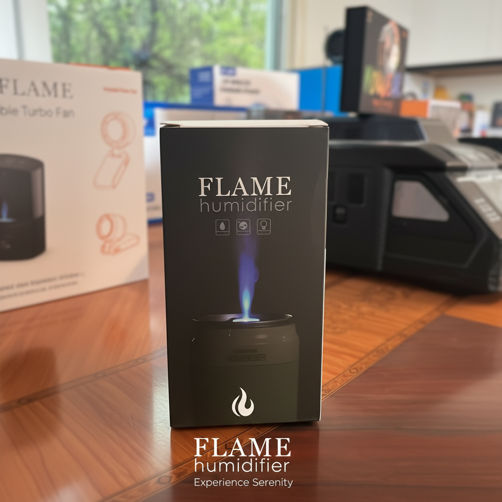 Flame Humidifier – Ultrasonic Cool Mist Maker with Ambient Flame Lighting