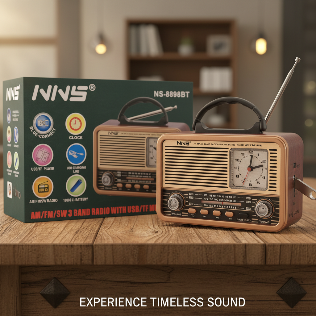 NNS NS-8898BT Vintage Retro Radio