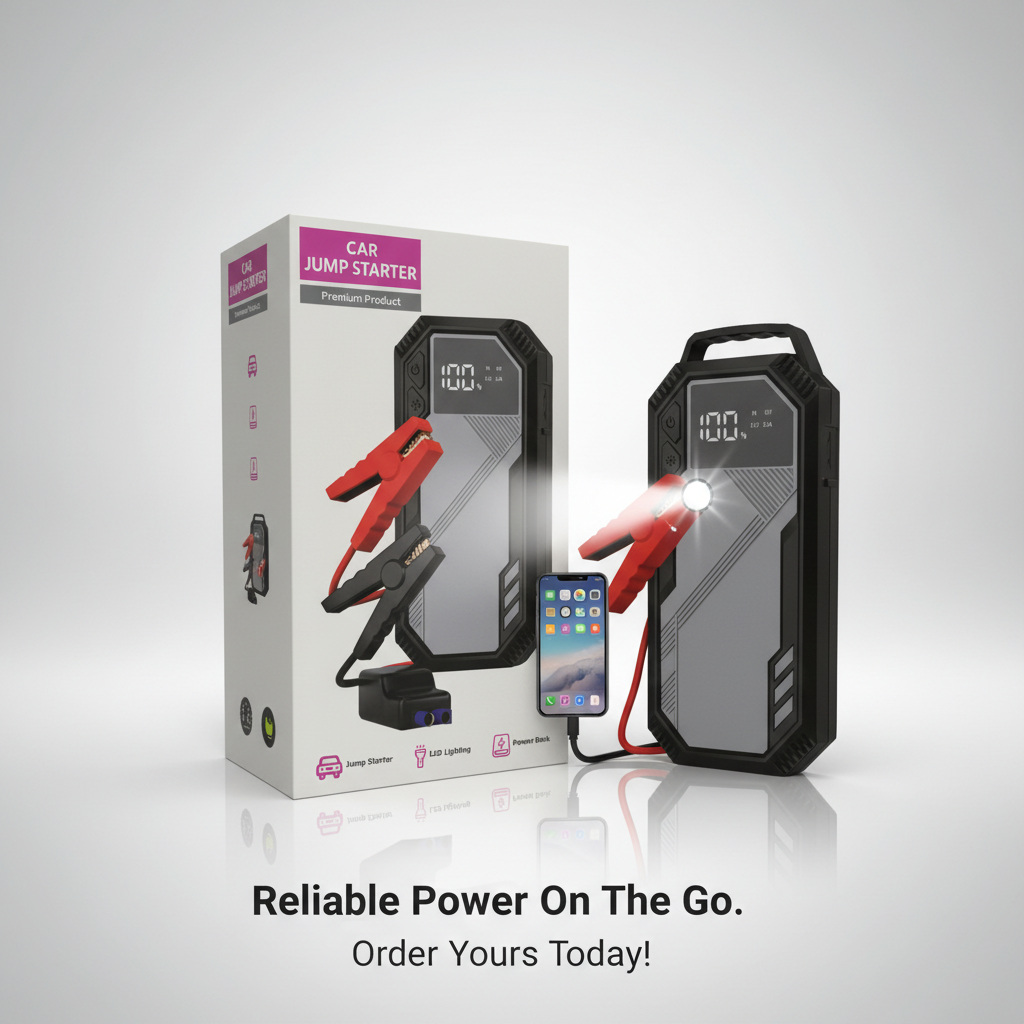 Portable Car Jump Starter & Multi-Function Power Bank