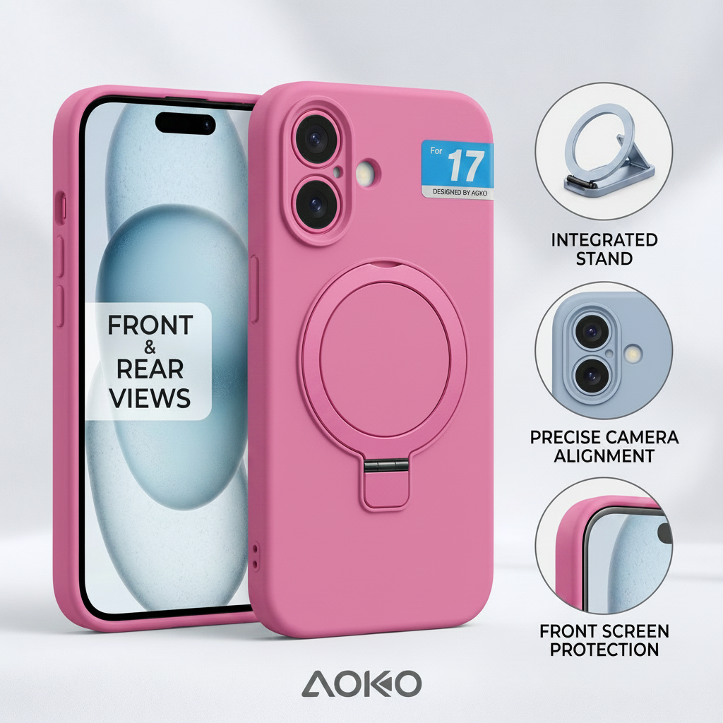 Leather silicon with mage safe with kickstand for iphone