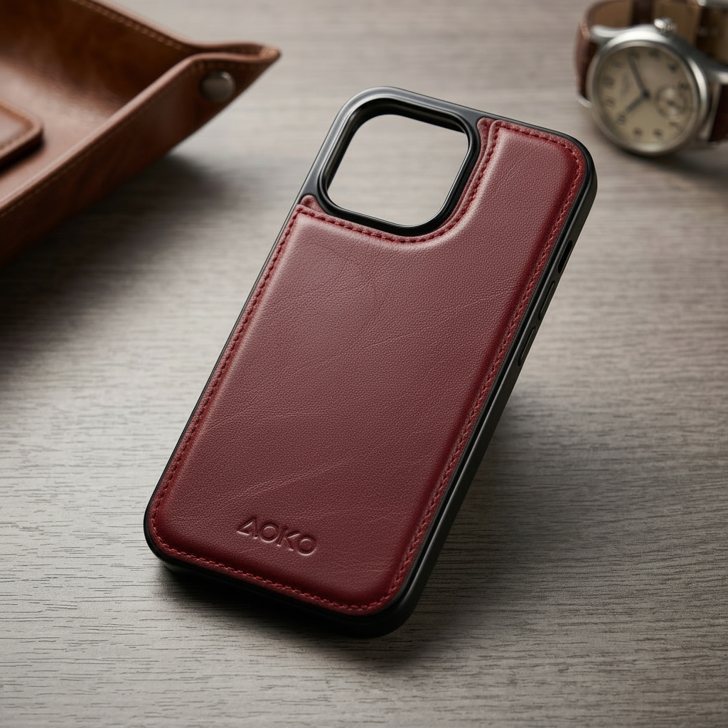 Leather back wallet case