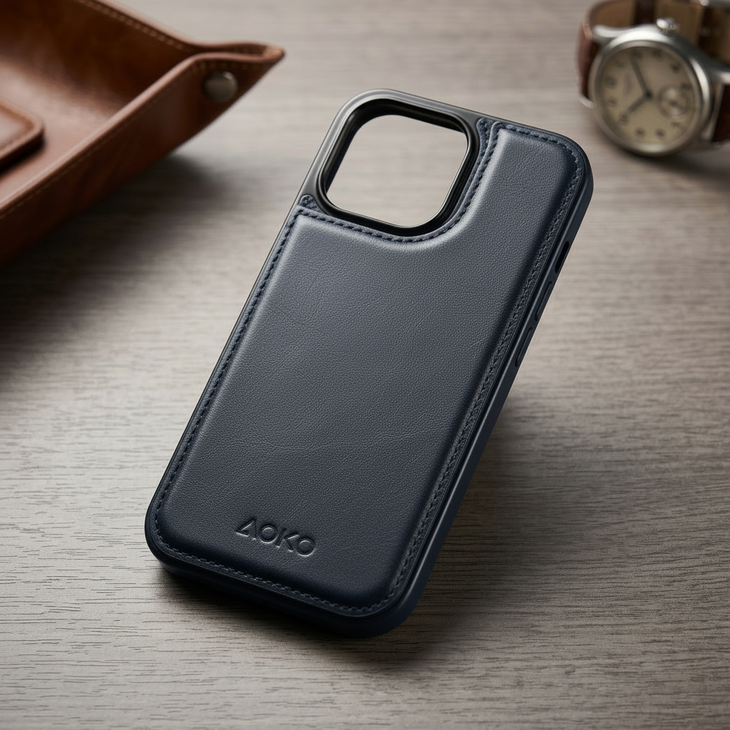 Leather back wallet case