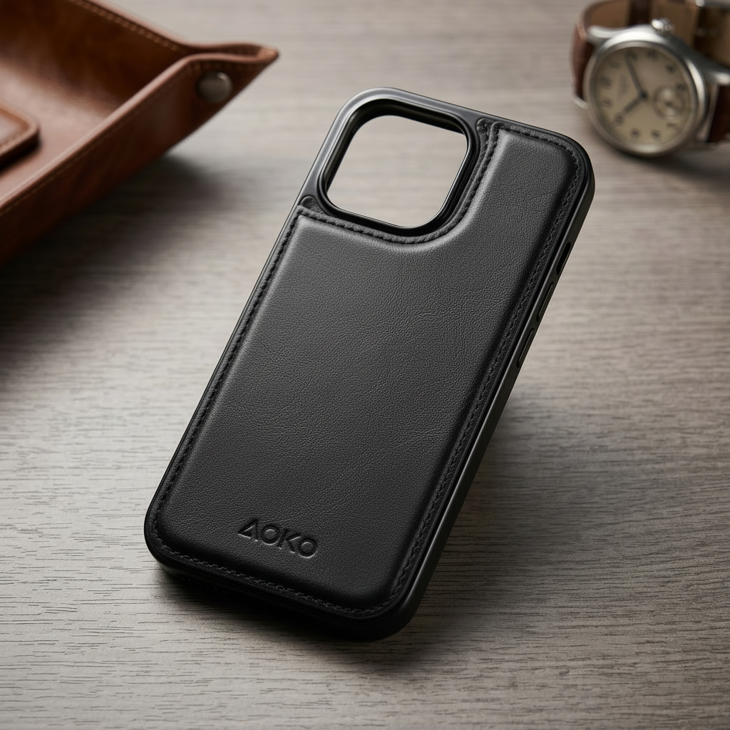 Leather back wallet case