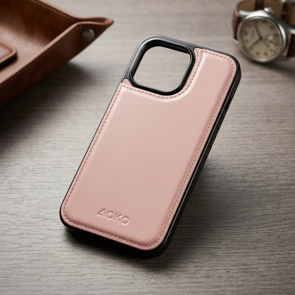 Leather back wallet case