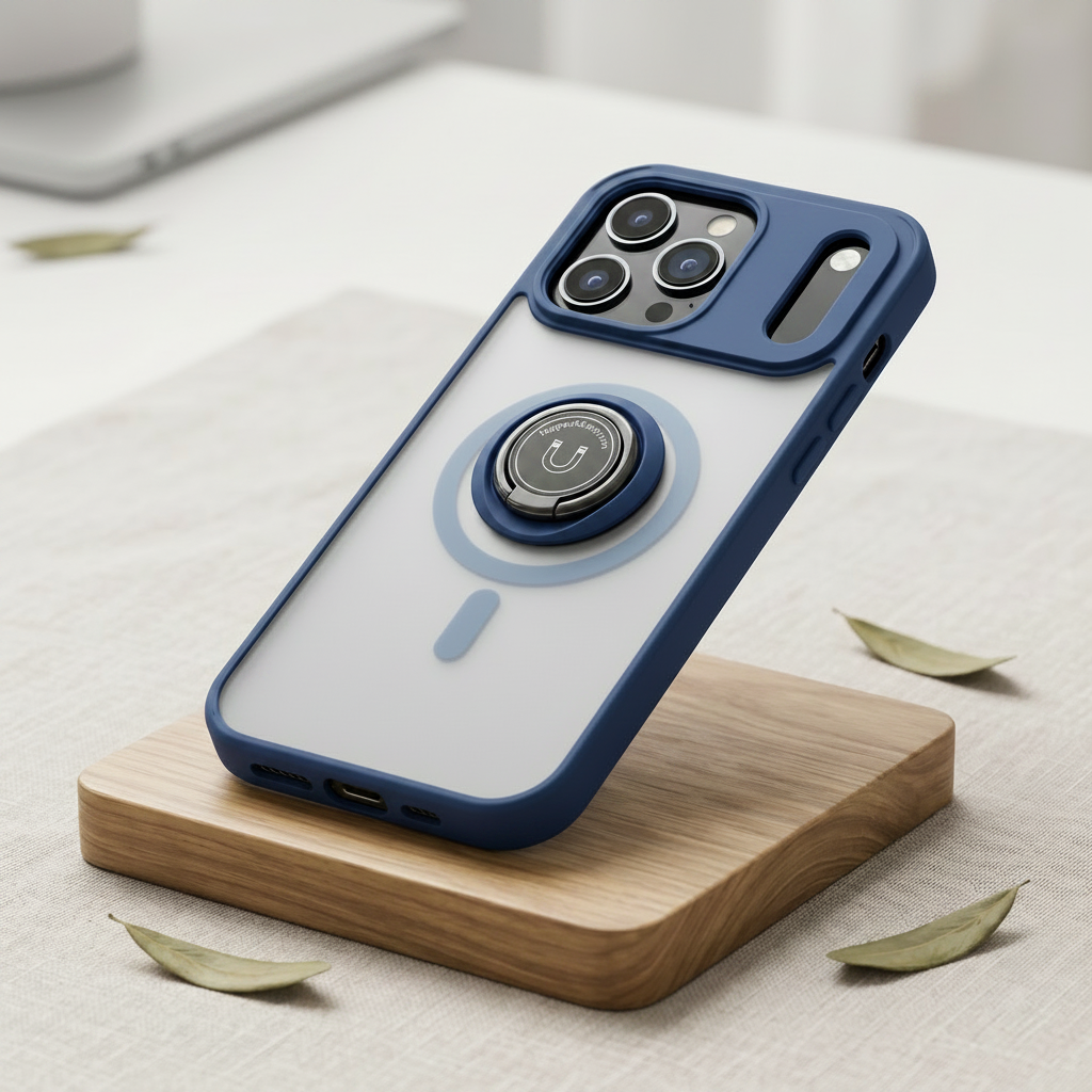 Ring case with magnetic holder