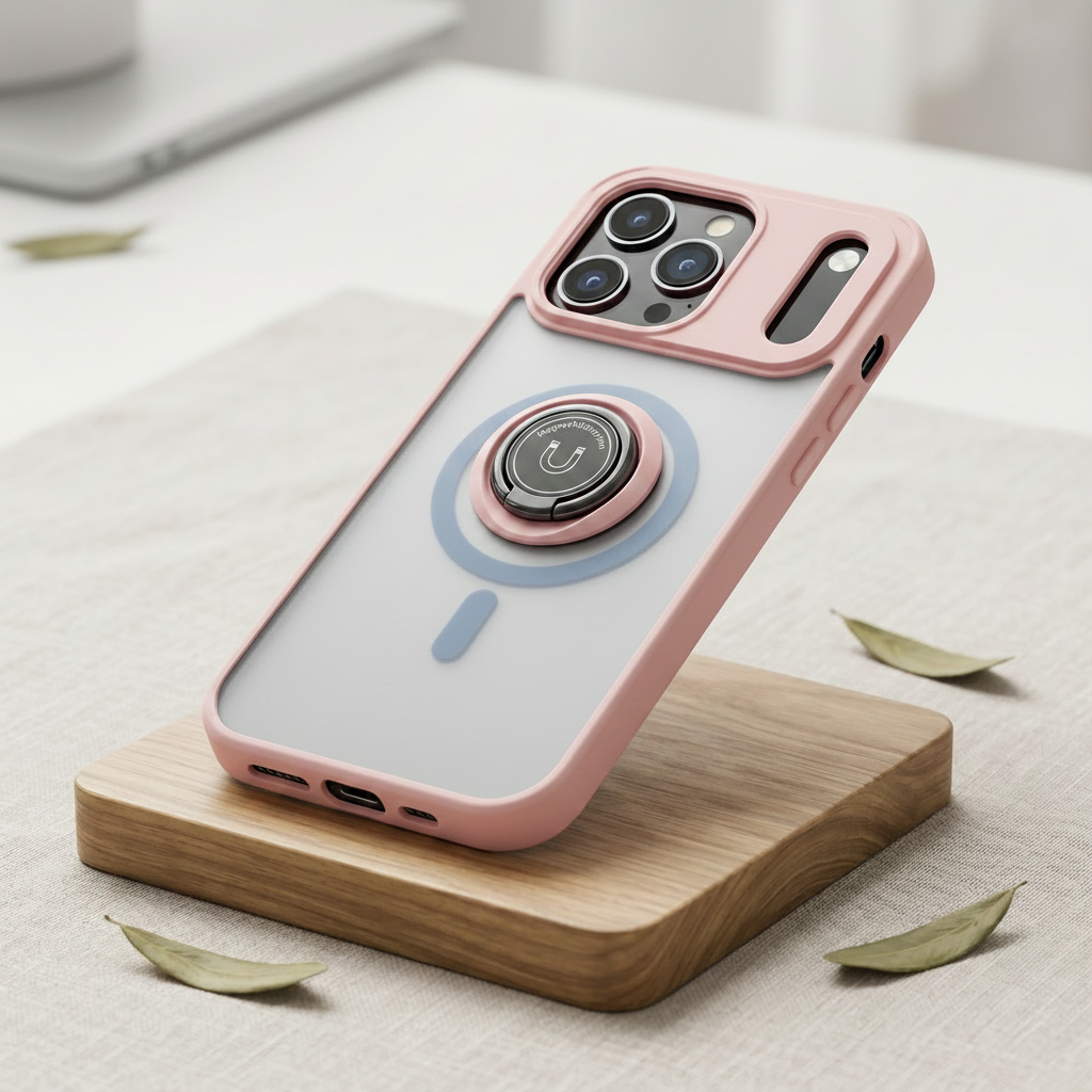 Ring case with magnetic holder