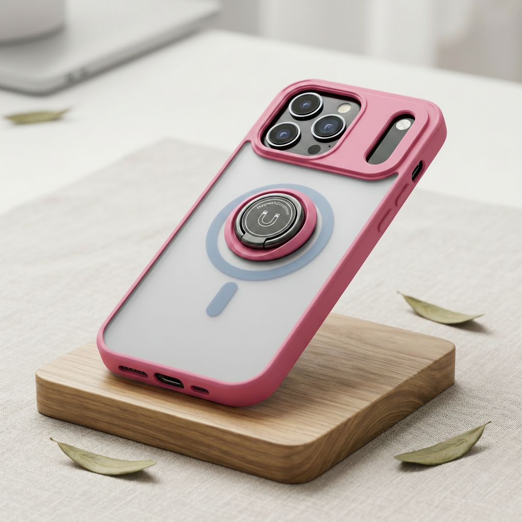 Ring case with magnetic holder