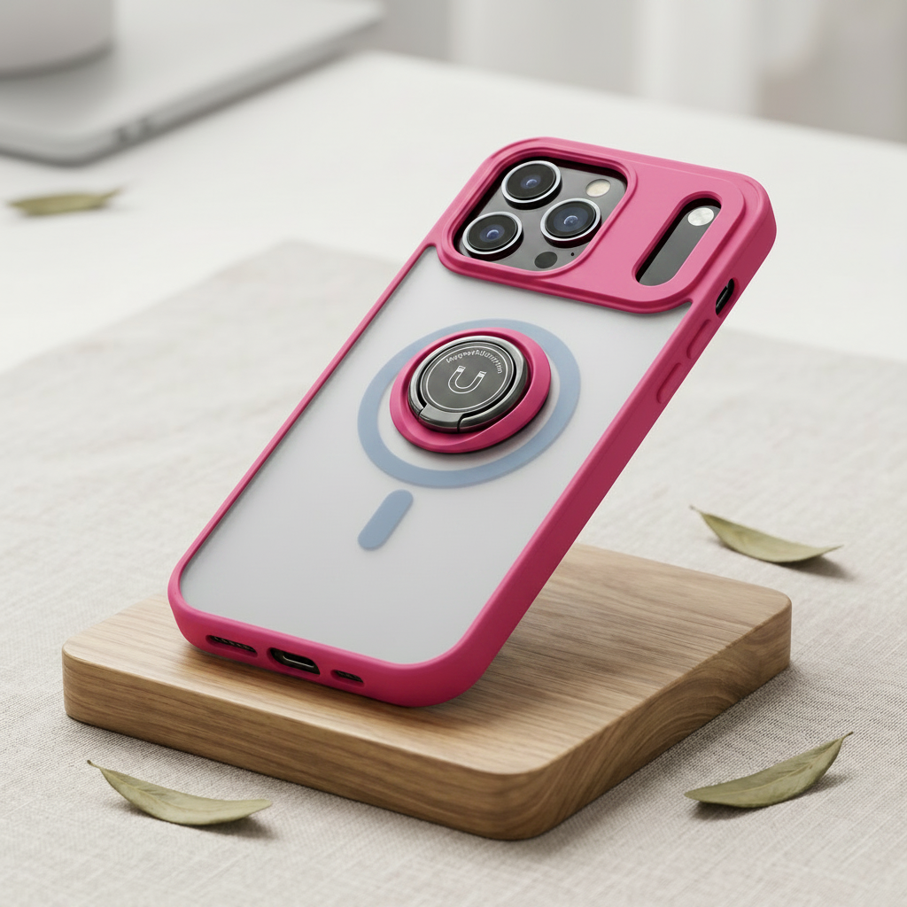 Ring case with magnetic holder