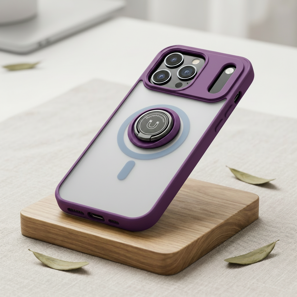 Ring case with magnetic holder